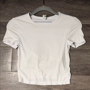 Classic White Yogalicious Women's Supported Crop Top